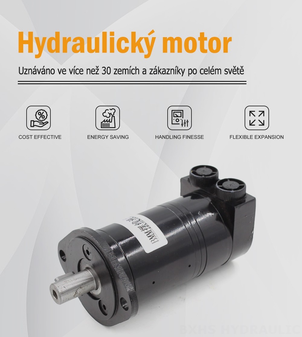 Hydraulický motor BMM s cykloidovou křivkou 8 cm³/ot. 14 l/min Hydraulický motor